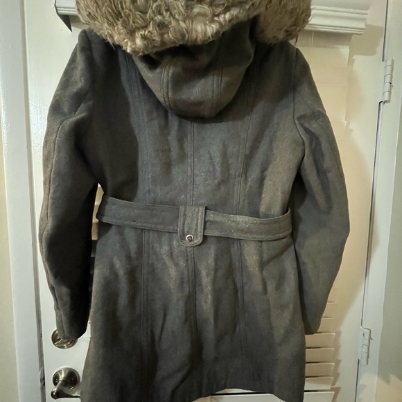 Esprit Hooded Three Quarter Length Gray Coat size Large - Picture 6 of 15